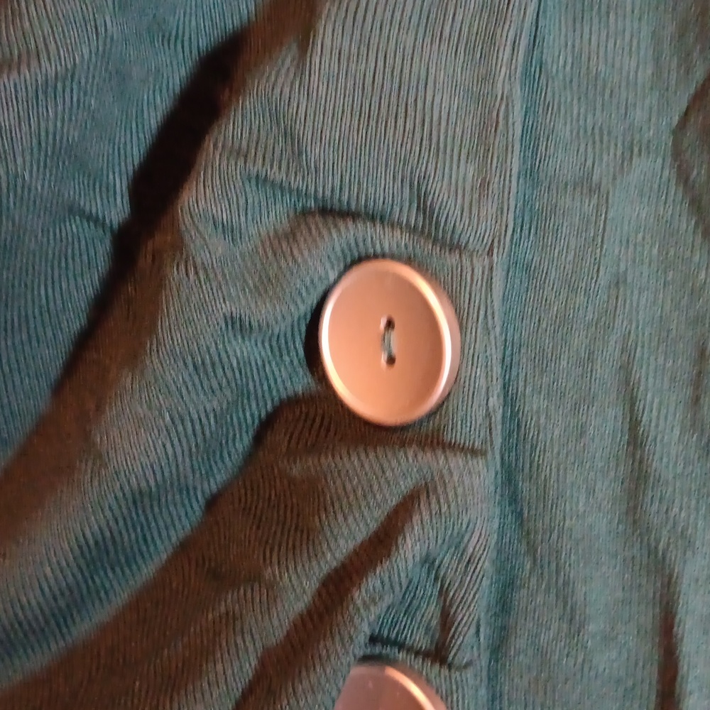 NWT PattyBoutik Green Button Sweater - M - Picture 3 of 4
